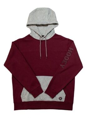 Hooey Men’s Maroon & Gray Two-Tone Pullover Hoodie Soze M